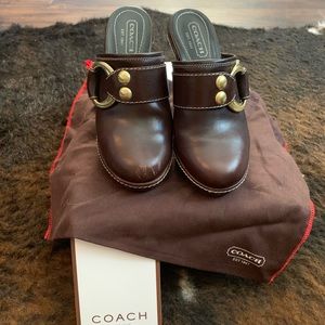 Coach genuine leather mules
